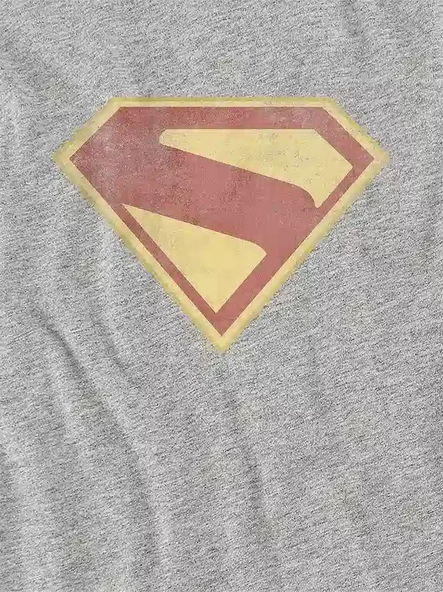 Kinder-T-Shirt mit Superman-2025-Logo und vollfarbigem Distress-Motiv