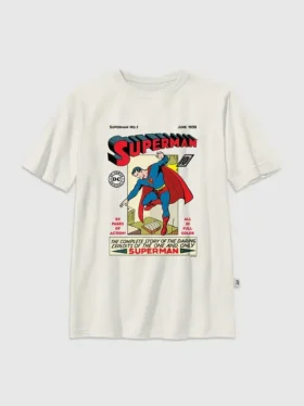 Kinder-T-Shirt mit Superman-Vintage-Comic-Motiv