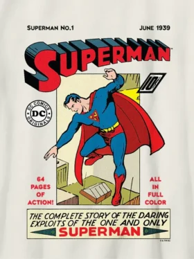 Kinder-T-Shirt mit Superman-Vintage-Comic-Motiv