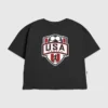 Kinder-T-Shirt mit US-Fußball-Wappen-Motiv