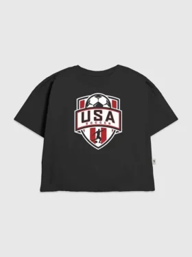 Kinder-T-Shirt mit US-Fußball-Wappen-Motiv