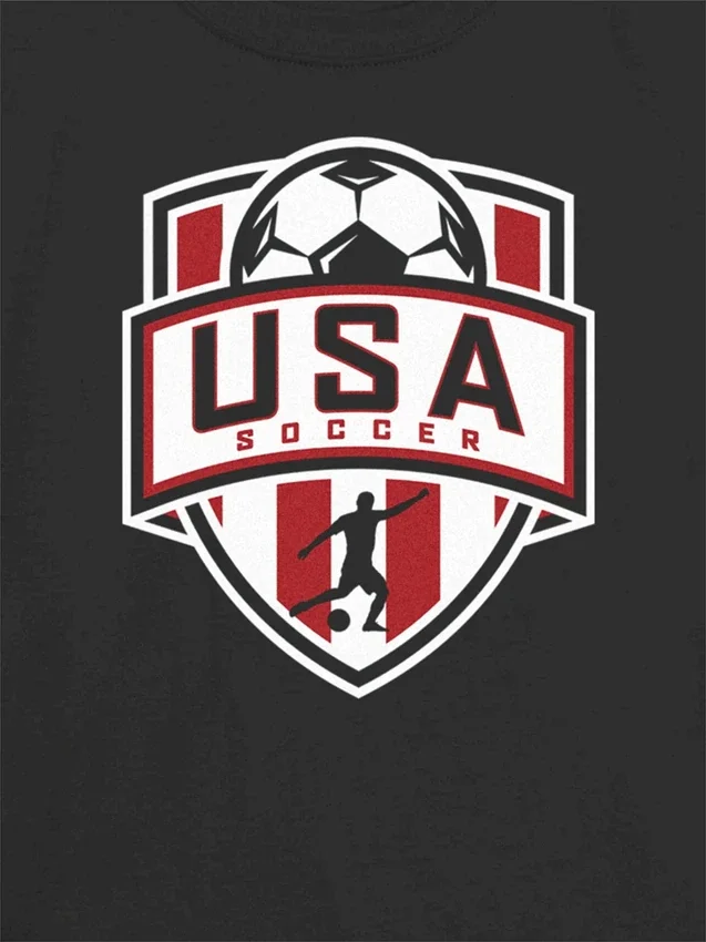 Kinder-T-Shirt mit US-Fußball-Wappen-Motiv