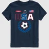 Kinder-T-Shirt mit USA-Fußball-Motiv