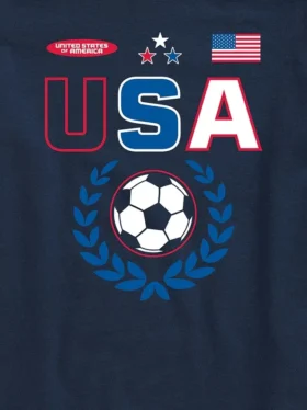 Kinder-T-Shirt mit USA-Fußball-Motiv