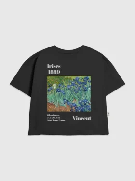 Kinder-T-Shirt mit Van-Gogh-Iris-Motiv