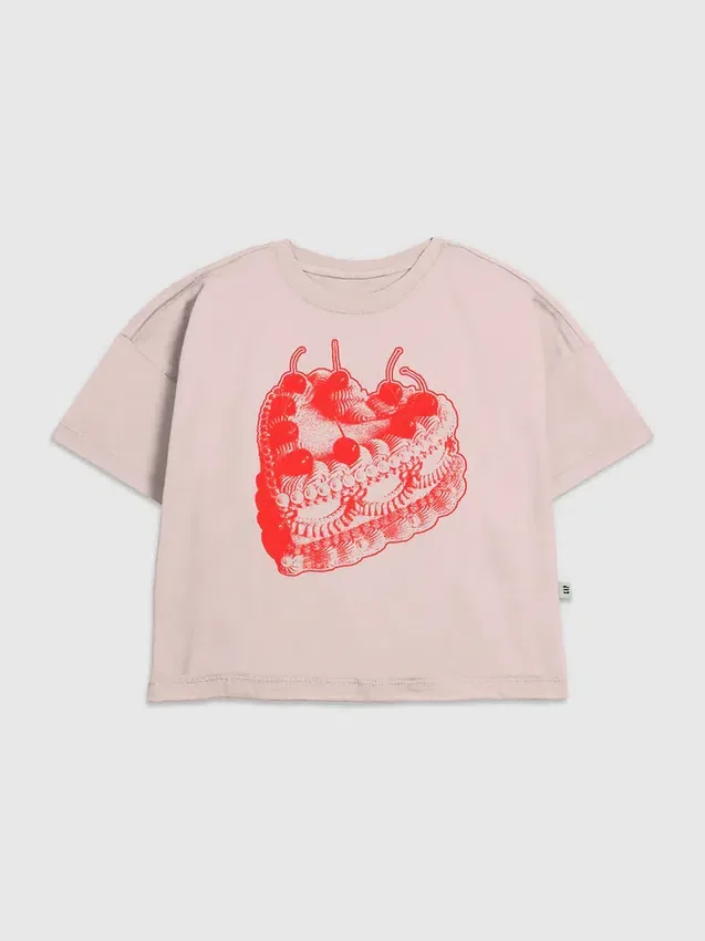 Kinder-T-Shirt mit „Vintage Heart Cake“-Motiv
