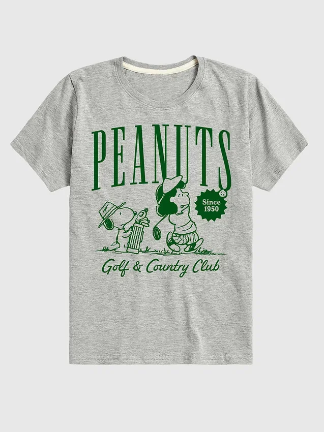 Kinder-T-Shirt „Peanuts Golf Club“ mit kurzen Ärmeln