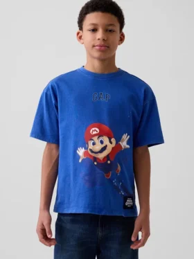 Kinder-T-Shirt „Super Mario“ mit Grafik im Relaxed-Schnitt