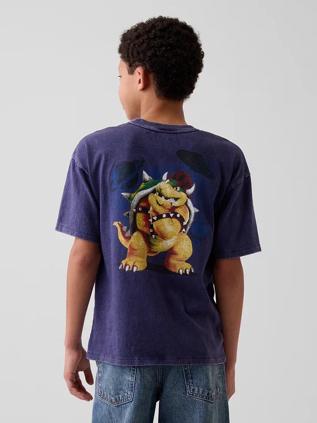 Kinder-T-Shirt „Super Mario“ mit Grafik im Relaxed-Schnitt