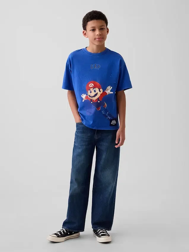 Kinder-T-Shirt „Super Mario“ mit Grafik im Relaxed-Schnitt