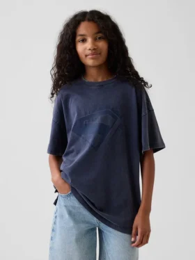Kinder-T-Shirt „Supergirl“ in Oversize-Passform