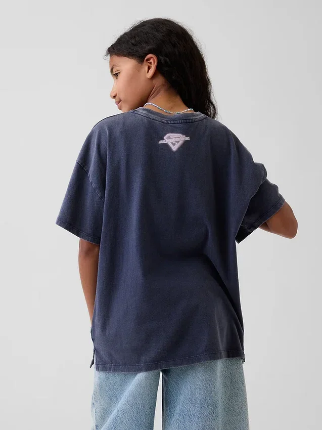 Kinder-T-Shirt „Supergirl“ in Oversize-Passform