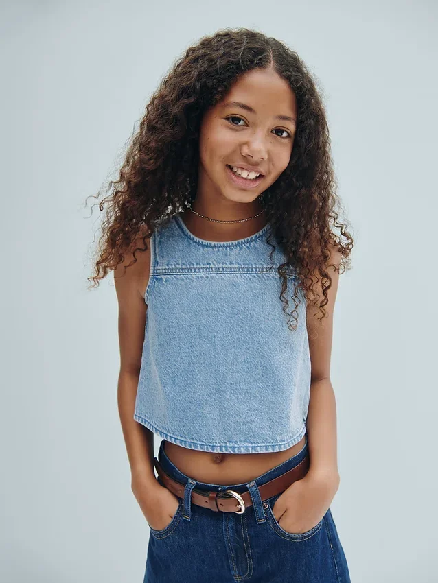 Kinder-Tanktop aus Denim