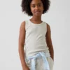 Kinder-Tanktop mit Rundhalsausschnitt und Rippstrick