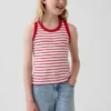 Kinder-Tanktop mit Rundhalsausschnitt und Rippstrick