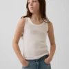 Kinder-Tanktop mit Rundhalsausschnitt und Rippstrick