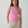 Kinder-Tanktop mit Rundhalsausschnitt und Rippstrick