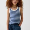 Kinder-Tanktop mit Rundhalsausschnitt und Rippstrick