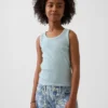 Kinder-Tanktop mit Rundhalsausschnitt und Rippstrick