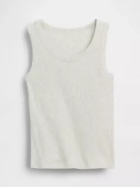 Kinder-Tanktop mit Rundhalsausschnitt und Rippstrick