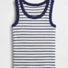 Kinder-Tanktop mit Rundhalsausschnitt und Rippstrick