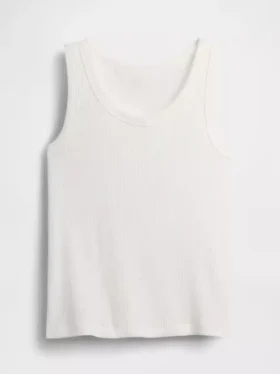 Kinder-Tanktop mit Rundhalsausschnitt und Rippstrick