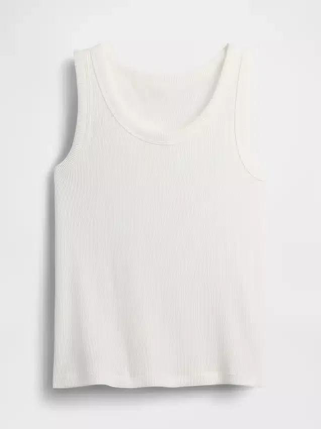 Kinder-Tanktop mit Rundhalsausschnitt und Rippstrick