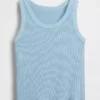 Kinder-Tanktop mit Rundhalsausschnitt und Rippstrick