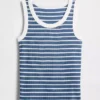 Kinder-Tanktop mit Rundhalsausschnitt und Rippstrick