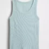 Kinder-Tanktop mit Rundhalsausschnitt und Rippstrick