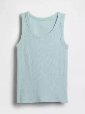Kinder-Tanktop mit Rundhalsausschnitt und Rippstrick