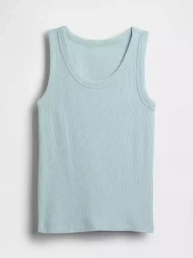 Kinder-Tanktop mit Rundhalsausschnitt und Rippstrick