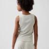 Kinder-Tanktop mit Rundhalsausschnitt und Rippstrick