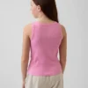 Kinder-Tanktop mit Rundhalsausschnitt und Rippstrick