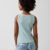 Kinder-Tanktop mit Rundhalsausschnitt und Rippstrick