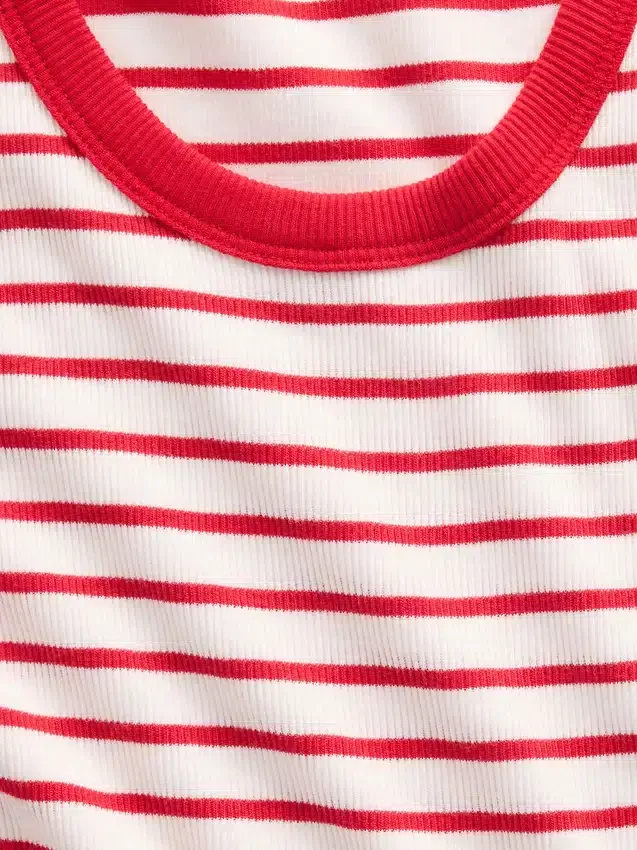 Kinder-Tanktop mit Rundhalsausschnitt und Rippstrick