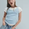 Kinder-Tanktop mit Rundhalsausschnitt und Rippstrick
