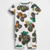 Kinder- und Baby-Pyjama-Set „Hot Wheels“ aus gebürsteter Bio-Baumwolle in Form von Shorts