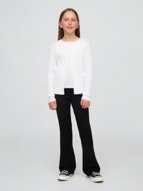 Kinder-Uniform-Hose aus Ponte mit leicht ausgestelltem Bein