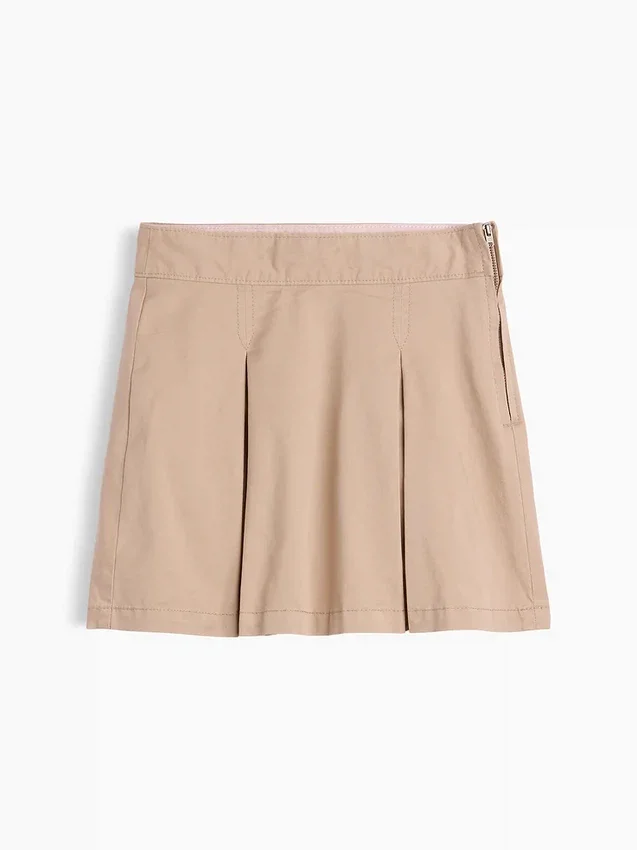 Kinder-Uniform-Plissee-Skort in Khaki