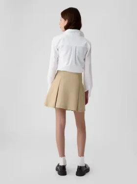 Kinder-Uniform-Plissee-Skort in Khaki