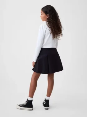 Kinder-Uniform-Plissee-Skort in Khaki