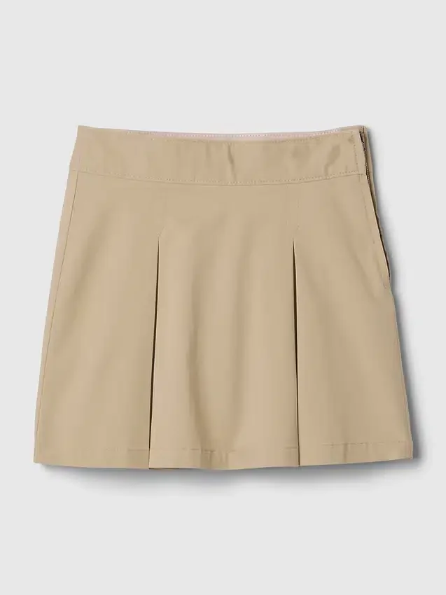 Kinder-Uniform-Plissee-Skort in Khaki