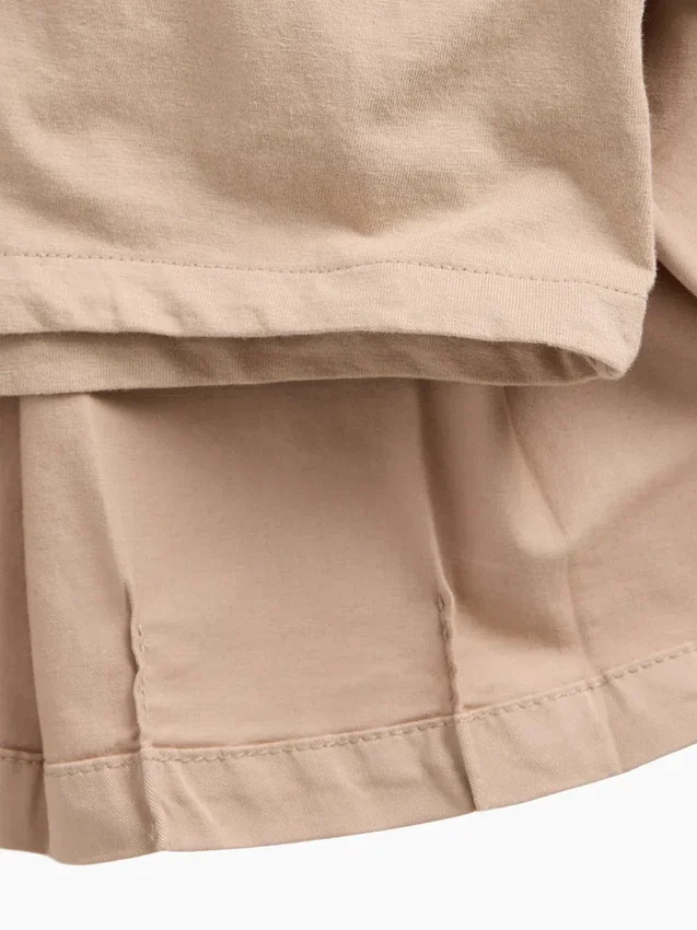 Kinder-Uniform-Plissee-Skort in Khaki