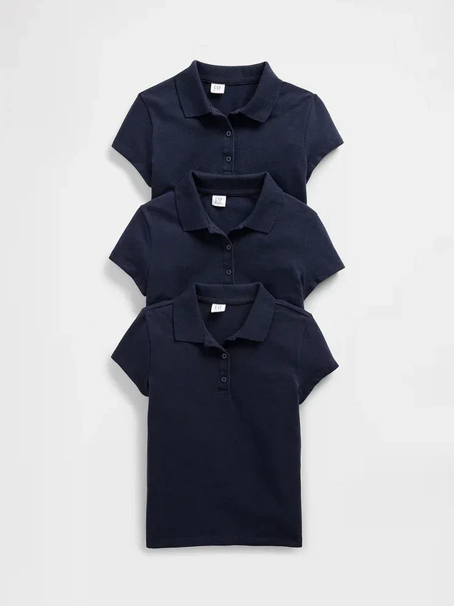 Kinder-Uniform-Poloshirt (3er-Pack)