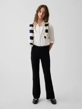 Kinder-Uniform-Ponte-Hose mit ausgestelltem Bein