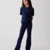 Kinder-Uniform-Ponte-Hose mit ausgestelltem Bein