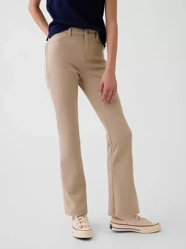 Kinder-Uniform-Ponte-Hose mit ausgestelltem Bein