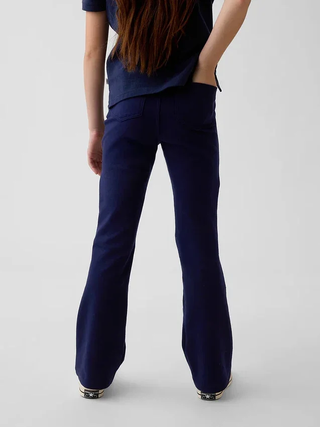 Kinder-Uniform-Ponte-Hose mit ausgestelltem Bein