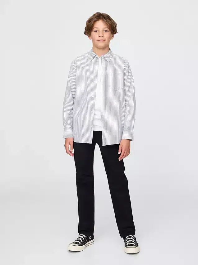 Kinder-Uniformhose aus Stretch-Khakis in gerader Passform